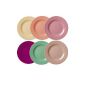 Sparset Rice melamine plate (6 pieces) in pastel colors