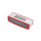 iProtect protective soft case for flexible and Bose speakers Soundlink Mini Soft Cover Case Transparent + Red (Electronics)