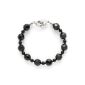 Leonardo Jewels Ladies Stainless Steel + Glass 20,5cm black Pearl (Jewelry)