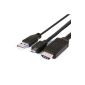 SlimPort HDMI, 1.8M GMYLE SlimPort (MyDP) Micro-USB to HDMI Male to Male Cable with USB Charging Cable (Electronics)