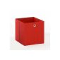 Pack boxes in red Set of 2, made from 100% polyester, dimensions: W / H / D about 32/32/32 cm