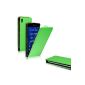 Cool Gadget Flip Case Case - for Sony Xperia Z2 in Green + 1x Protector (Electronics)