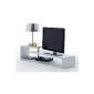 TV Lowboard SAMIRA white glossy lacquer furniture TV table Sideboard Swivel Rotary
