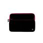 Vangoddy neoprene Shock Resistant Shockproof Pouch Carrying Case Laptop Bag for MacBook Pro / Air 33.8 cm (13.3-inch) (Black - Pink)