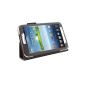 Case Leather Flip Case for Samsung Galaxy Tab 3 7.0 (brown) (Electronics)