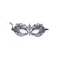 Signstek Laser Cut Metal Black Venetian Masquerade Mask for women with crystals