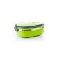 Lunch Box, HOOMIL® 0.9 L stainless steel lunch box liners bento boxes with handle, the food fresh and healthy, Green holds (household goods)