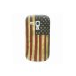 TPU Case Cover Silicone Case for Samsung Galaxy GT-S7560 Trend - Retro USA Flag (Electronics)
