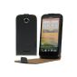DONZO Flip Smooth Magnetic Case for HTC One X + X Black (Accessories)
