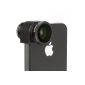 Olloclip iPhone 4S / 4 lens (black), 3-in-1 lens for the Apple® iPhone 4S & iPhone 4 with fisheye, wide-angle and macro lens (Electronics)