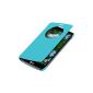 kwmobile Practical and chic QuickView FLIP COVER Cover with window for LG G3 D850 in Light Blue (Wireless Phone Accessory)