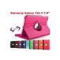 Cameleon King DARK ROSE Samsung Galaxy Tab April 7 inch T2300 / T231 / T235 / T2310 with 1 Pen Pouch Bag Multi Angle Offert- ROTARY 360 - Many colors available - Shell Case PU LEATHER, 360 ° rotation (Office Supplies)