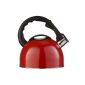 Premier Housewares 0505118 Kettle Whistle Stainless Steel Red 2.5L (Kitchen)