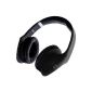 Sonixx X-Touch Wireless Bluetooth Headphone / Headset with touch control, microphone and remote control for all smartphones (iPhone / iPad / Android / Windows / Samsung Galaxy / HTC etc.) - 3 year warranty - German Manual (Black) (Wireless Phone Accessory)