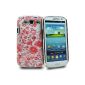 24/7 department store - Red Flower Design Hard Cover Case for Samsung Galaxy S3 I9300 (Electronics)