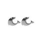Stainless steel dolphin earrings pierced earrings (jewelery)