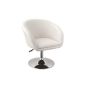 Club armchair in white height adjustable leatherette armchair Coctailsessel lounge chair fauteuil Armchair Model no. 0092