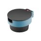 Hailo 0908-071 Wall ashtray / R2 / plastic blue-black / removable interior container / rain and wind protection through cover (household goods)