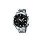 Casio - EMA-100D-1A1VEF - Building - Men Watch - Quartz Analog - Black Dial - Silver Bracelet (Watch)