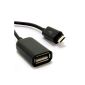 otg the Go USB Host adapter cable HQ USB A Female To Micro B Black (Electronics)