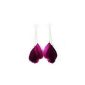 Earrings Feather Plums Chic (Jewelry)