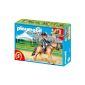 PLAYMOBIL 5111 - German Sporthorse with green-beige horse box (toy)