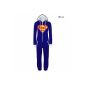 KDQ22 Unisex Men Women Onesie Superman & Batman Hooded Zip Front Jumpsuit (Textiles)