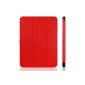 JETech® Gold Samsung Galaxy Tab 3 Slim-Fit Case Smart Cover Case Cover for Samsung Galaxy Tab 10.1 inch Tablet 3 - Magnetic closure Getting ceille Automatic (3 Galaxy Tab 10.1, Red) (Electronics)