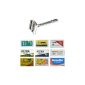 Derby-Astra-Dorco-Shark-Feather-Merkur-Supermax, Double Edge Safety Razor Blade Sampler Pack-70 and blades Shaving Factory Double Edge Safety Razor (Health and Beauty)