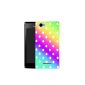 Case shell Case for Sony xperia m C1905 - Multi color and black polka Design stylus (Electronics)