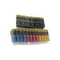 20 comp.  Printer cartridge with chip for Canon PGI-525BK CLI-526BK CLI-526C CLI 526M CLI-526Y, 4 x 4 x black photo black 4 x 4 x blue red 4 x yellow (Office supplies & stationery)
