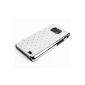 kwmobile® Noble Hard Case with faux leather optics for Samsung Galaxy S2 i9100 / i9105 S2 PLUS in white (Wireless Phone Accessory)