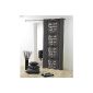 Lulu Castagnette Double curtain Printed face - Calligraphy Theme - 140 x 240 cm - Anthracite / Black (Kitchen)