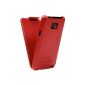 Issentiel IS51502 Flap Leather Case for Galaxy S2 Red (Accessory)