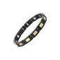 Willis Judd magnetic Ladies Bracelet of titanium with carbon fiber in black Samtgeschenkpackung + free device for limb removal (jewelry)