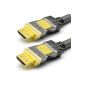 LCS - CRONOS - 10M - hyperspeed SERIES - HDMI 1.4a generation - High Speed ​​with Ethernet and 3D - Quad-shielding / braided - for all HDTV, LCD, LED, Plasma - gold plated connection (electronic)
