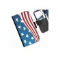 Hairyworm- leather wallet case Flags with side flap for Sony Xperia Z Ultra (C6802, C6806, C6833) Phone (Electronics)