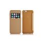 JAMMYLIZARD | Case flip box window and translucent back for iPhone 6 Plus screen 5.5 inches, Gold (Wireless Phone Accessory)