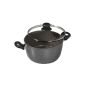 STONELINE 6741 Saucepan, cast aluminum, diameter 18 cm with glass lid and high-quality non-stick coating (household goods)