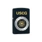 Zippo of "US COAST GUARD" (USCG) USCG, with insignia.  Nice finish.  Very good.