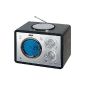 Classic - Radio in classic design, clock radio with alarm clock and temperature display, MP3 - Line - IN, LCD - display, black, NEW + OVP (Housewares)