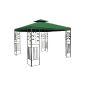 WATERPROOF Pavilion 3x3m green TUSCANY metal incl. Roof Tent waterproof party tent (green)