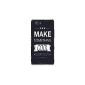 Muvit SEPRBKCZ1CP1135 Case for Sony Xperia Z1 Compact Design Make Something Cool Every day Black (Accessory)