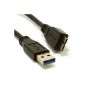 SuperSpeed ​​USB 3.0 A Male To 10 Pin Micro B Male Cable Black 1m (Personal Computers)