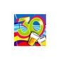 Cocktail napkins party fun 30th birthday 20er Pack (Toys)