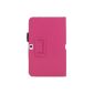 Case Leather Flip Case for Samsung Galaxy Tab 3 10.1 (Hot Pink) (Electronics)