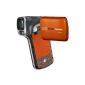 Panasonic HX-WA10EG-D Full HD Mobile Camera Camcorder (16 megapixel, 5x opt. Zoom, 6.9 cm (2.7 inch) display, up to 3m waterproof) orange (Electronics)