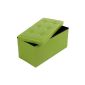 76x38x38 cm Songmics® Foldable Stool Sitzwürfel storage stool green leatherette LSF40L