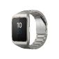 Sony SmartWatch 3 SWR50 (1.6 inch LCD display, 1.2GHz quad-core processor, Android Wear) metal bracelet (accessory)