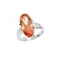 Ladies' Ring - Silver 925/1000 - 6.2 Gr - Oxides of Zirconium - Orange - T52 - 70174T52 (Jewelry)